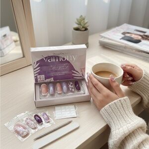 Vamony Press On Nail Kit - 4 Pack Bundle | No Glue Needed | Salon Quality